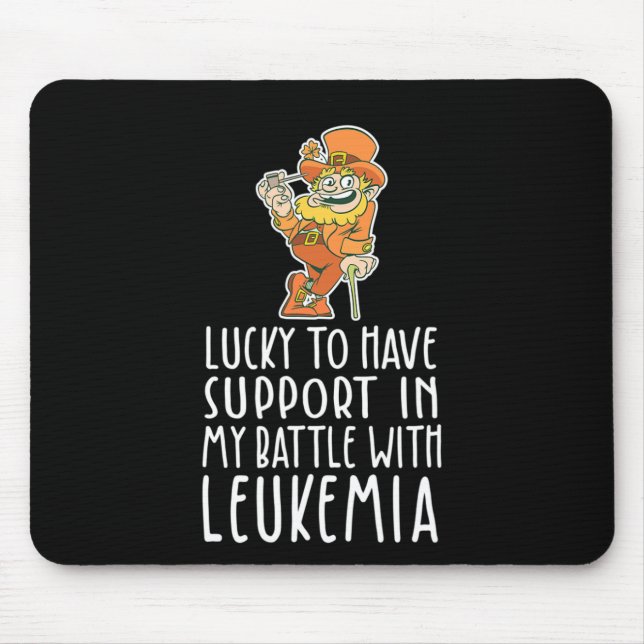 St Patricks Vierblättriges Kleeblatt Leprechaun Le Mousepad (Vorne)