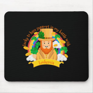 St Patricks Vierblättriges Kleeblatt Leprechaun Le Mousepad