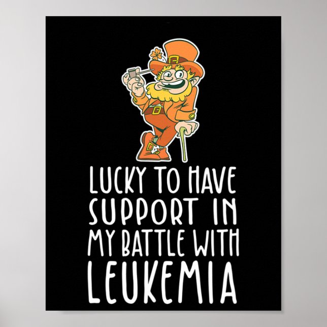 St Patricks Vierblättriges Kleeblatt Leprechaun Le Poster (Vorne)