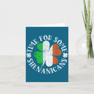 St. Patricks Zeit für einige Schabernack-Klee-Spaß Karte