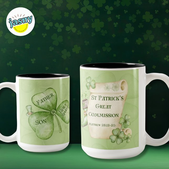 St Patrick's Zweifarbige Tasse (Von Creator hochgeladen)