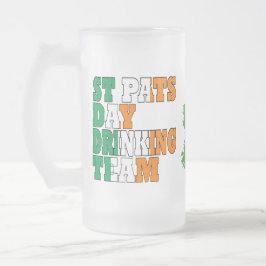 St Pats Tagestrinkteam Mattglas Bierglas