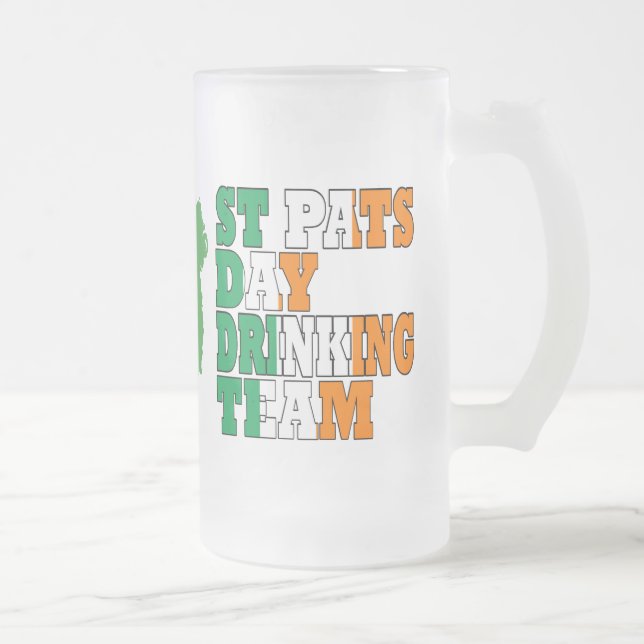 St Pats Tagestrinkteam Mattglas Bierglas (Rechts)