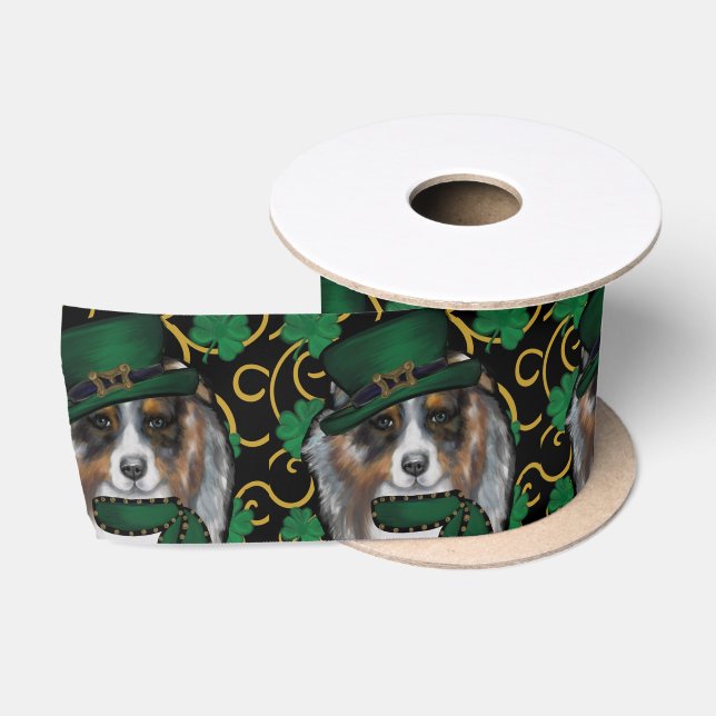 St. Patty Australian Shepherd Satinband (Spule)