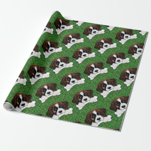 St. Patty St. Bernhardshund Geschenkpapier