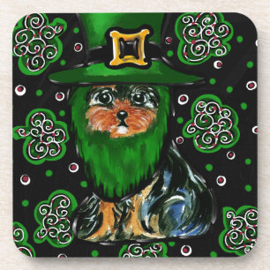 St. Patty Yorkie Poo Getränkeuntersetzer