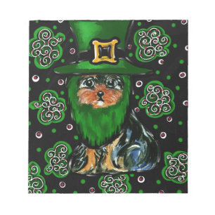 St. Patty Yorkie Poo Notizblock