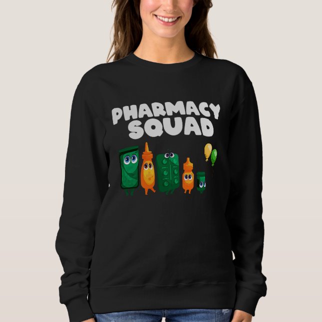 St Patty's Apothecary Worker   Pills Pharmacy Squa Sweatshirt (Vorderseite)