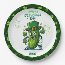 St. Patty's Day-Einlegegurken-Comicfigur