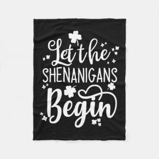 St. Pattys Day Men St Patrick Ließ The Shenani Fleecedecke
