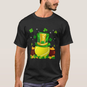 St Pattys Day Tennis Irish Hat Sport Lover Matchin T-Shirt