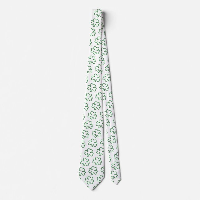 St. Patty's Kleeblatt Krawatte (Vorderseite)