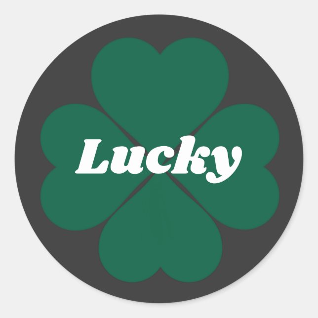 St. Patty's Kleeblatts | grüner Klee Runder Aufkleber (Vorderseite)