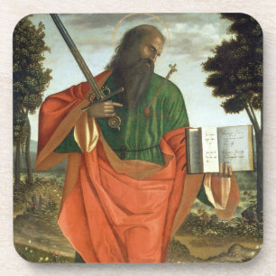 St Paul, 1520 (Öl auf Platte) Getränkeuntersetzer