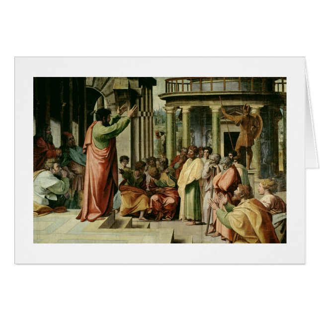 St Paul, das in Athen predigt (Cartoon für das (Vorderseite (Horizontal))