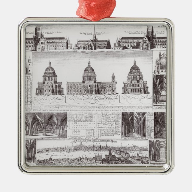 St Paul Kathedrale Silbernes Ornament (Vorne)