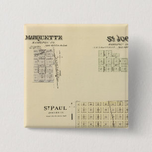 St. Paul, Marquette und St. Joe, Nebraska Button