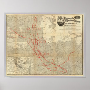 St- Paul, Minneapolis- und Manitoba-Eisenbahn Poster
