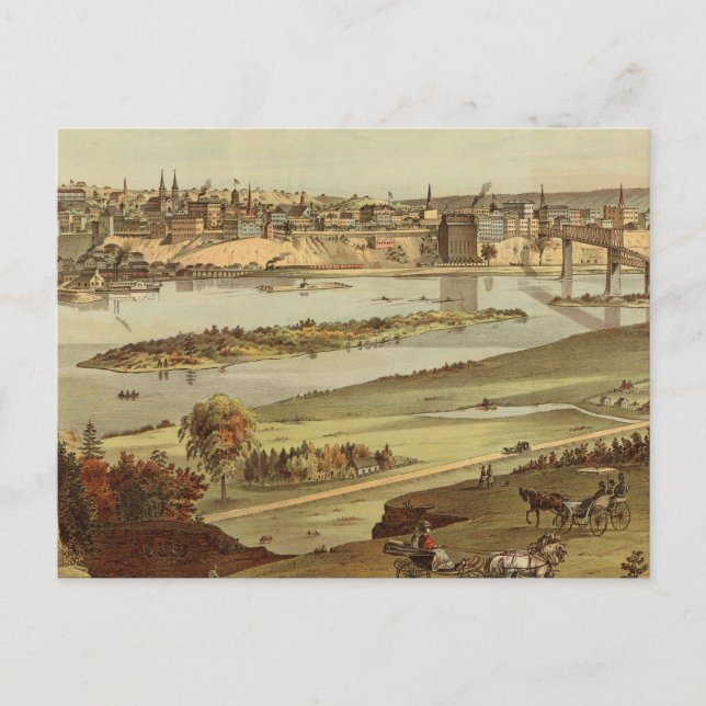 St. Paul, Minnesota Lithograph 2 Postkarte (Vorderseite)