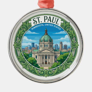 St. Paul Minnesota Reise-Souvenir Ornament Aus Metall