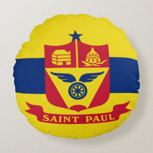 St. Paul (Minnesota) Stadtflagge Rundes Kissen
