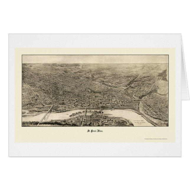 St Paul, panoramische Karte Mangans - 1906 (Vorderseite (Horizontal))