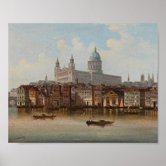 St. Paul’s Cathedral | Johann Wilhelm Jankowsky Poster (Vorne)