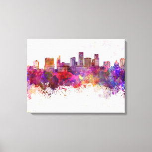 St. Paul Skyline im Aquarellhintergrund Leinwanddruck