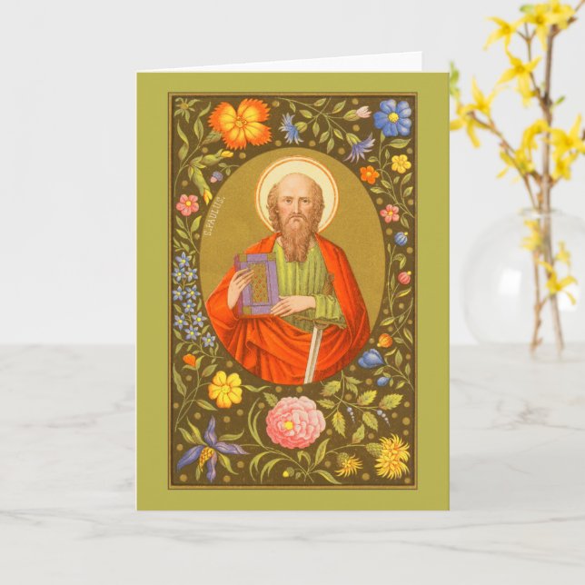 St Paul the Apostle (PM 06) Leere Grußkarte 1 Karte (Gelbe Blume)