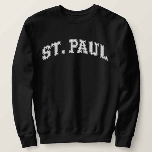 ST. PAUL University Style Sweater America Uni Sweatshirt (Design vorne)