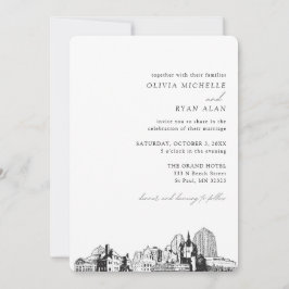 St. Paul Wedding Elegant Skyline Einladung