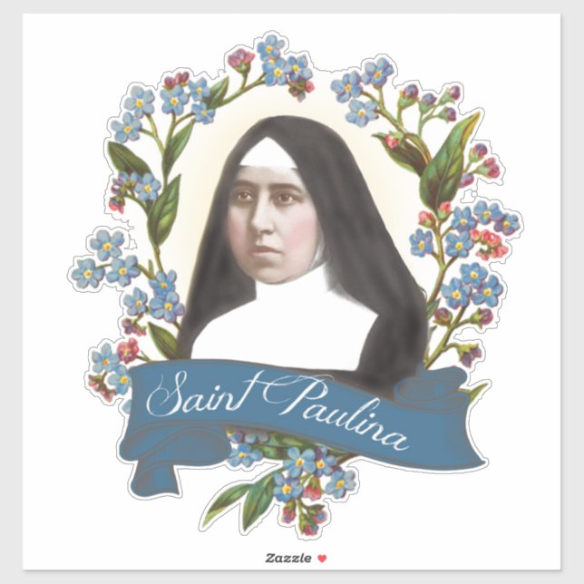 St. Paulina Pauline Schutzheilige der Diabetik Aufkleber (Blatt)