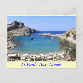 St.Paul's Bay, Lindos Postkarte