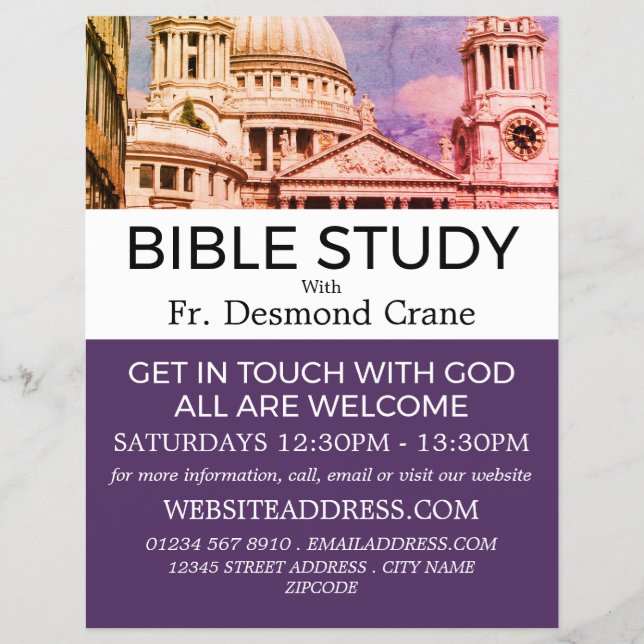 St. Paul's Cathedral, Christlich Bible Class Adver Flyer (Vorne)