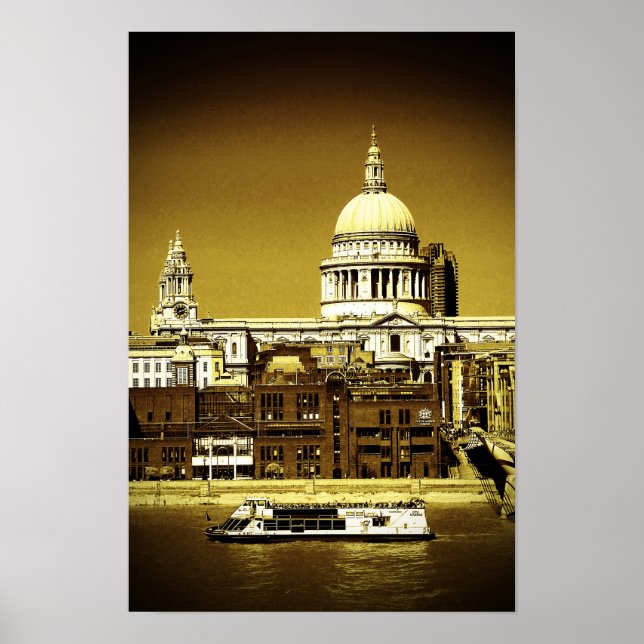 St Pauls Cathedral London England Vereinigtes Köni Poster (Vorne)