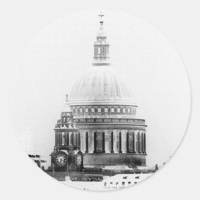 St. Paul's Cathedral Runder Aufkleber (Vorderseite)