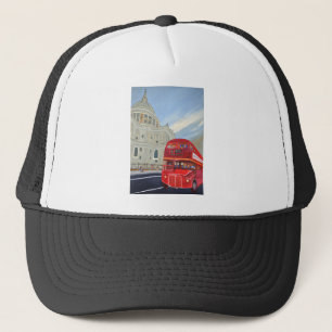 St.Pauls Kathedrale und Londoner Bus Truckerkappe