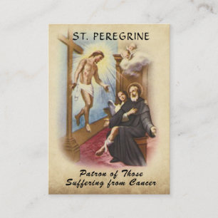 St. Peregrine Schutzheilige der Krebsheiligen Kart Visitenkarte