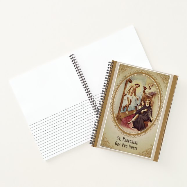 St. Peregrine Schutzheilige der Krebspatienten Notizbuch (Innenseite)