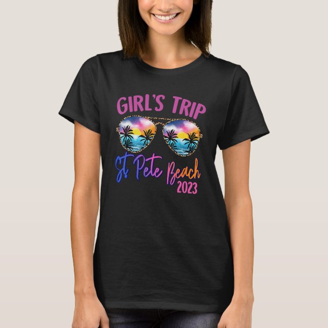 St. Pete Beach 2023 Girls Trip Sunglasses Summer G T-Shirt (Vorderseite)