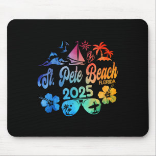 St. Pete Beach Florida 2025 Gefärbte Krawatte Mousepad
