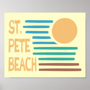 St. Pete Beach Florida geometrischer Sonnenunterga Poster