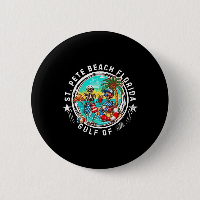 St. Pete Beach Florida Männer und Frauen Button (Vorderseite)