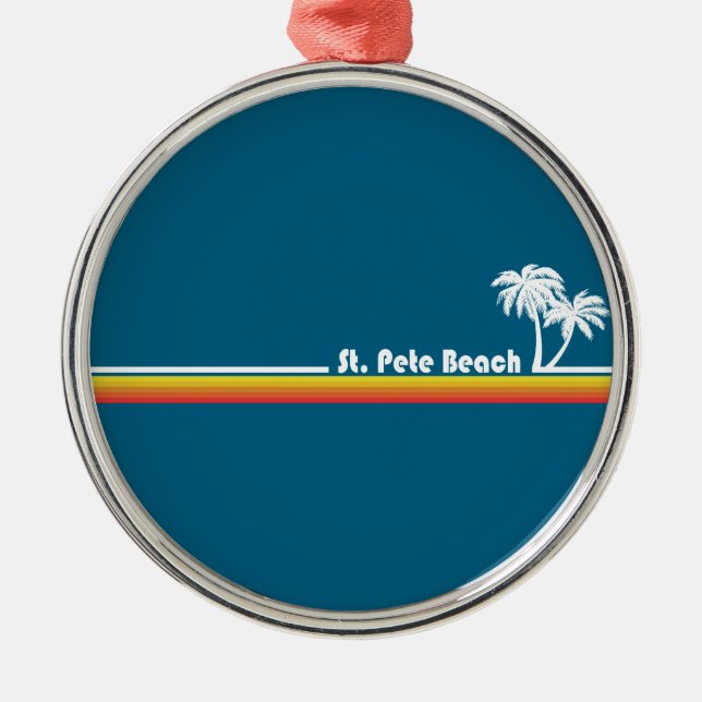 St. Pete Beach Florida Ornament Aus Metall (Vorne)