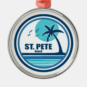 St. Pete Beach Florida Palm Tree Birds Ornament Aus Metall