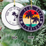 St Pete Beach Florida Retro Palm Tree Travel 80er Keramik Ornament<br><div class="desc">St. Pete Beach Florida Retro Palm Tree Travel 80er. Dieses Retro-St. Petersburg Florida Vintage Design macht den Fans von St. Pete Beach zu Weihnachten oder zum Geburtstag ein großartiges Geschenk. Das Retro Sommercamp ist ein perfektes Geschenk für Reisende und Liebhaber von tropischen Reisezielen. - " Sie können diese Vorlage anpassen...</div>