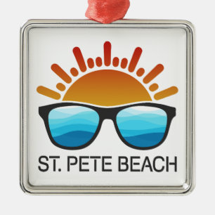 St. Pete Beach Florida Sonnenbrille Ornament Aus Metall