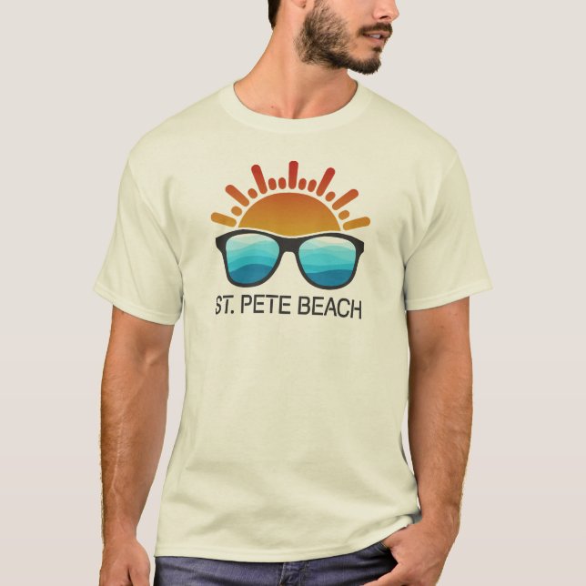 St. Pete Beach Florida Sonnenbrille T-Shirt (Vorderseite)
