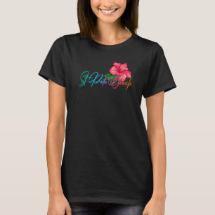 St Pete Beach Hibiskus Blume Florida Beach Luau T-Shirt
