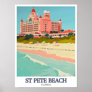 St Pete Beach Reiseplakat -Don CeSar Hotel - Pas Poster